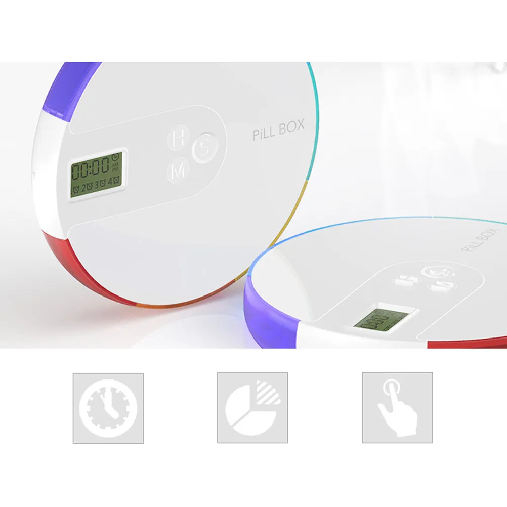 Smart Electronic Pill Box Timer Portable Digital Case Reminder Alarm Reminder Home Office Outdoor Use