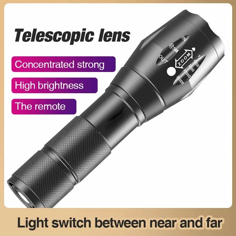 E5 Powerful LED Tactical Flashlight Rechargable Torch Portable edc LED Camping Lamp Tactical Flashlight Torches Light Lanternas