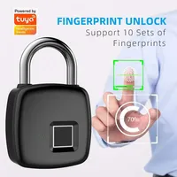 Tuya Fingerprint Padlock Bluetooth Smart Keyless Lock Mini Portable Biometric Padlock with USB Charging For Locker Luggage Gym