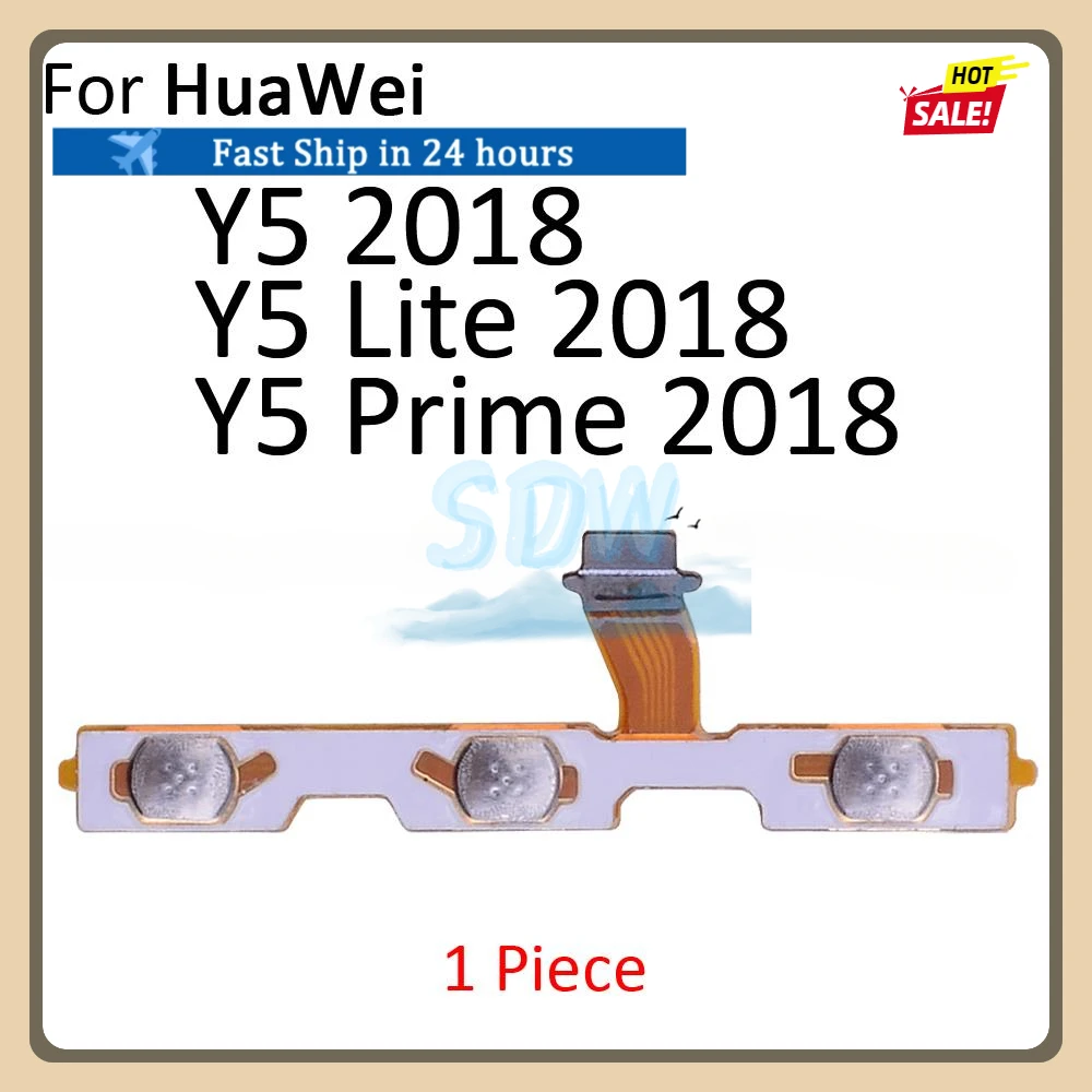 Power ON OFF Mute Switch Control Key Volume Button Flex Cable For HuaWei Y9 Y7 Y6 Pro Y5 Lite Prime GR5 2017 2018 2019 Parts