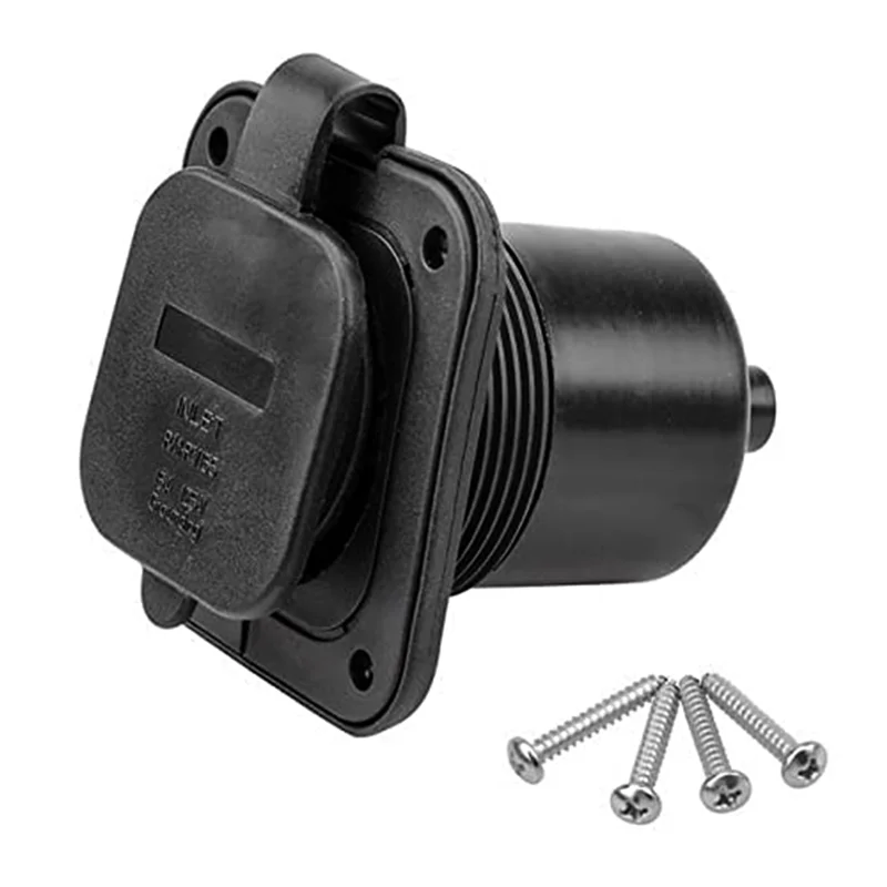 ABGR-15 Amp Outlet Plug, 5-15 125V RV Outlet With Waterproof Cover For RV Boat Shed Electrical Extension Cord