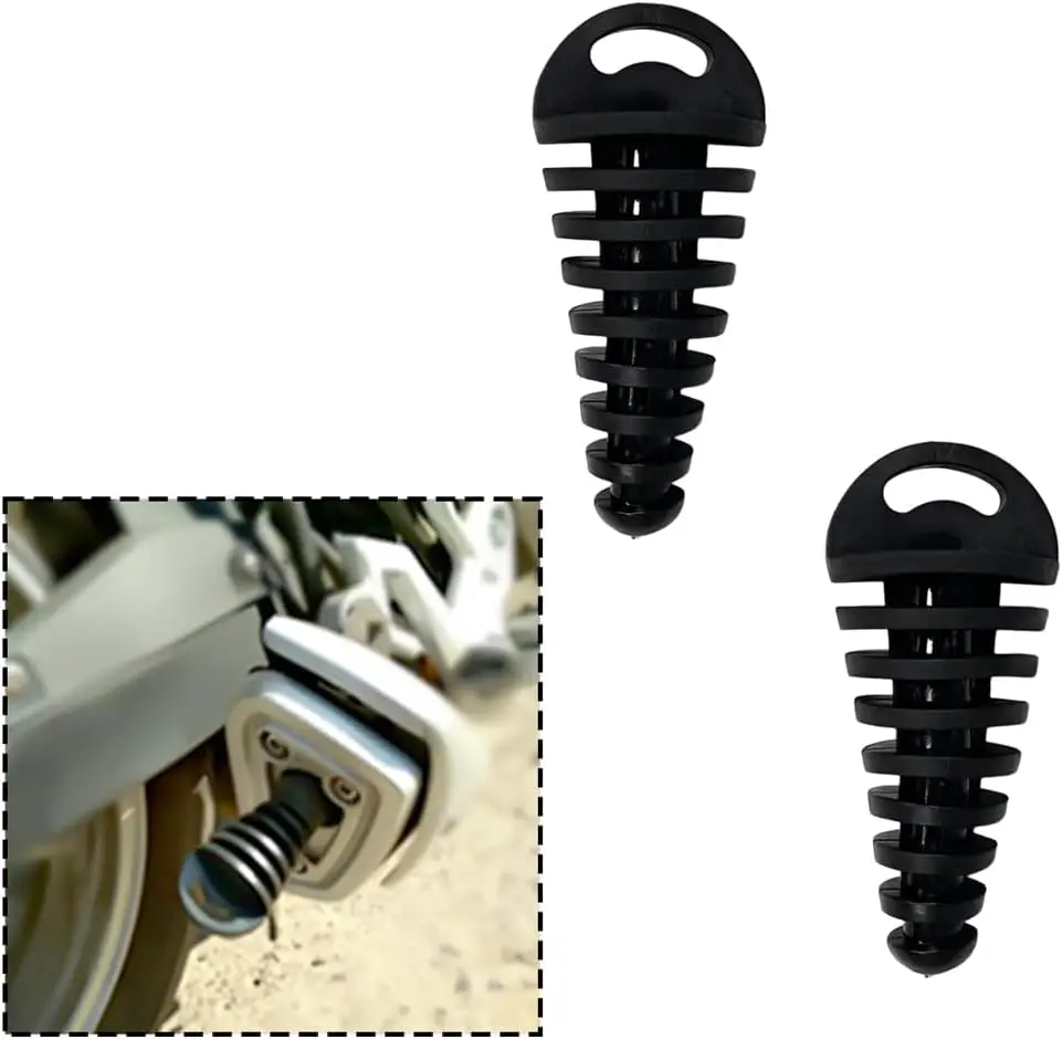 Motorrad Schalldämpfer Auspuff Waschstopfen 2 Stück Silikon Universal Auspuff Schalldämpfer Schwanzspitze Rohrabdeckung Wasserdichter Waschstopfen für Motor