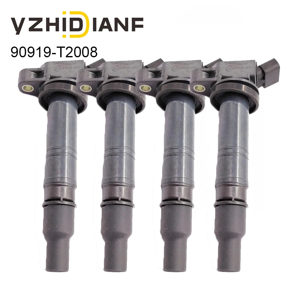 

4Pcs Ignition Coil 90919T2008 90919-T2008 for Toyota Lexus Scion Rav4 Tundra 2.0L 2.4L 2005-2016