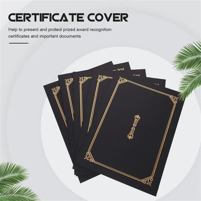 

Blue Presentation Gold Foil Cover Document Covers Paper Holders Folder Black Graduation Award Blue Frame Folders A4