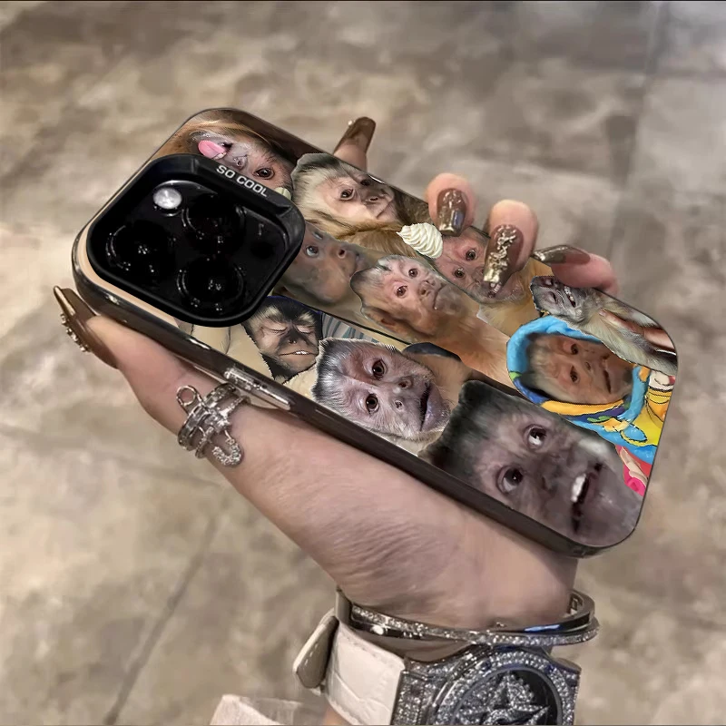 الإبداعية القرد تصفيح جراب هاتف آيفون 17 16 15 14 13 12 11 برو ماكس زائد 17 الهواء 16E X XR XS ماكس غطاء ممتص للصدمات #3