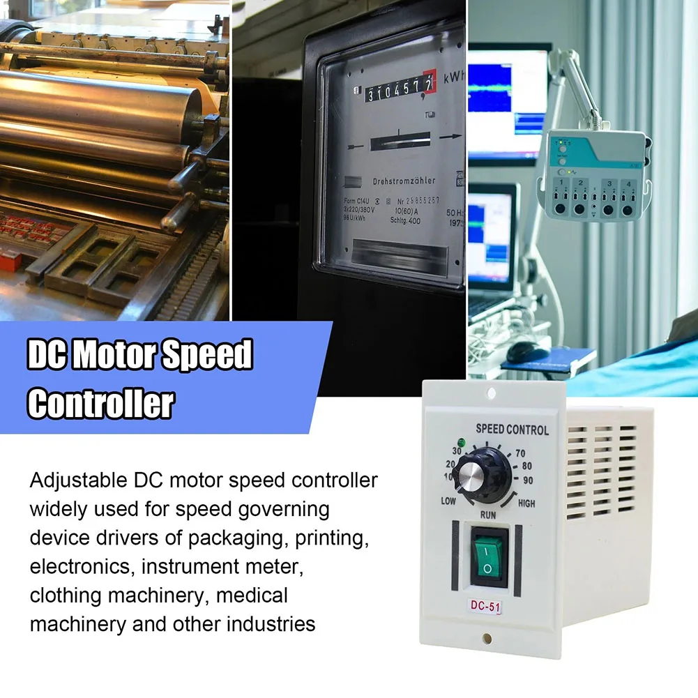 Adjustable DC Drive Knob Motor Regulator As Shown Adjustable Motor Controller For DC Motors Short Circuit Fuse
