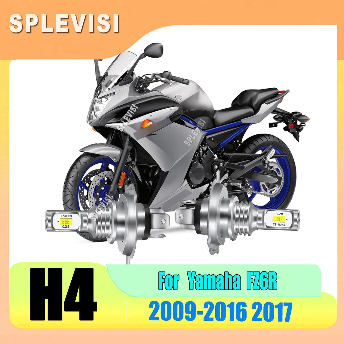 

LED H4 Headlight Bulbs 8000LM Pair 6000K Cool White Plug and Play For Yamaha FZ6R 2009 2010 2011 2012 2013 2014 2015 2016-2017