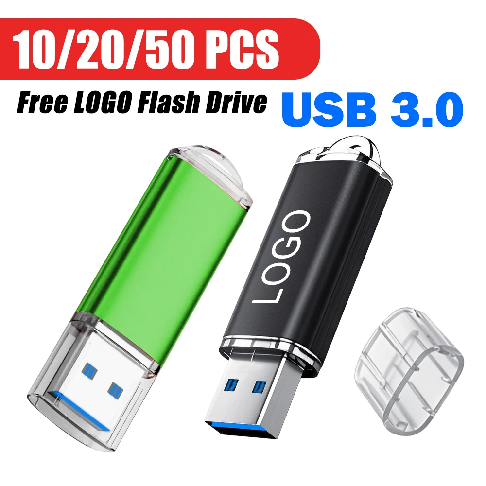 

10/20/50 шт. 3,0 USB-накопитель 64 ГБ, металлический флэш-накопитель, 8 ГБ, 16 ГБ, 32 ГБ, 128 ГБ, высокоскоростные креативные USB-накопители для компьютера