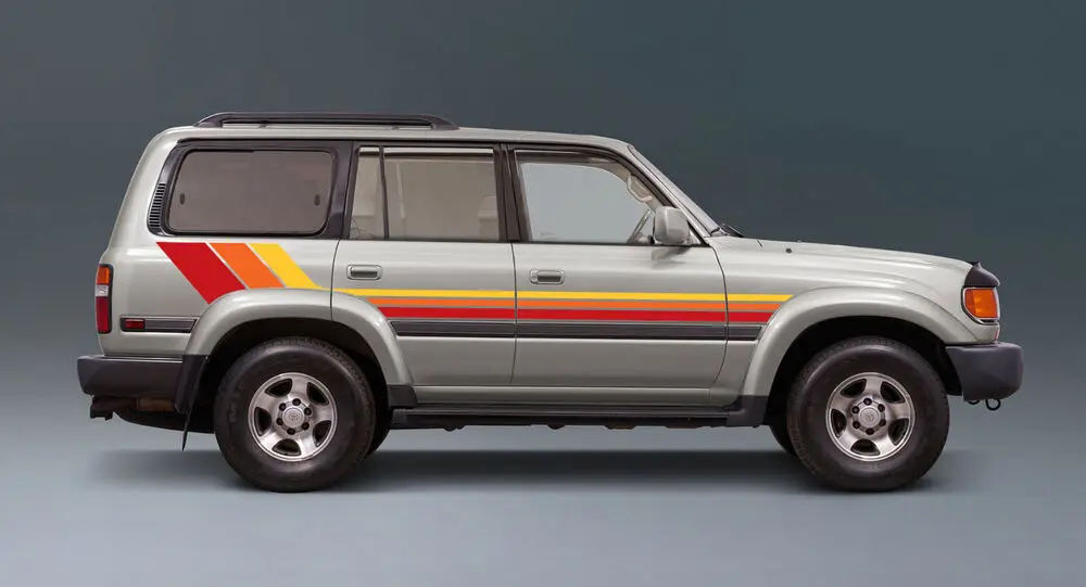 ملصقات السيارات لتويوتا لاند كروزر FJ80 1994-1997 تعديل الجسم مخصص الرياضة موضة شارات الفينيل