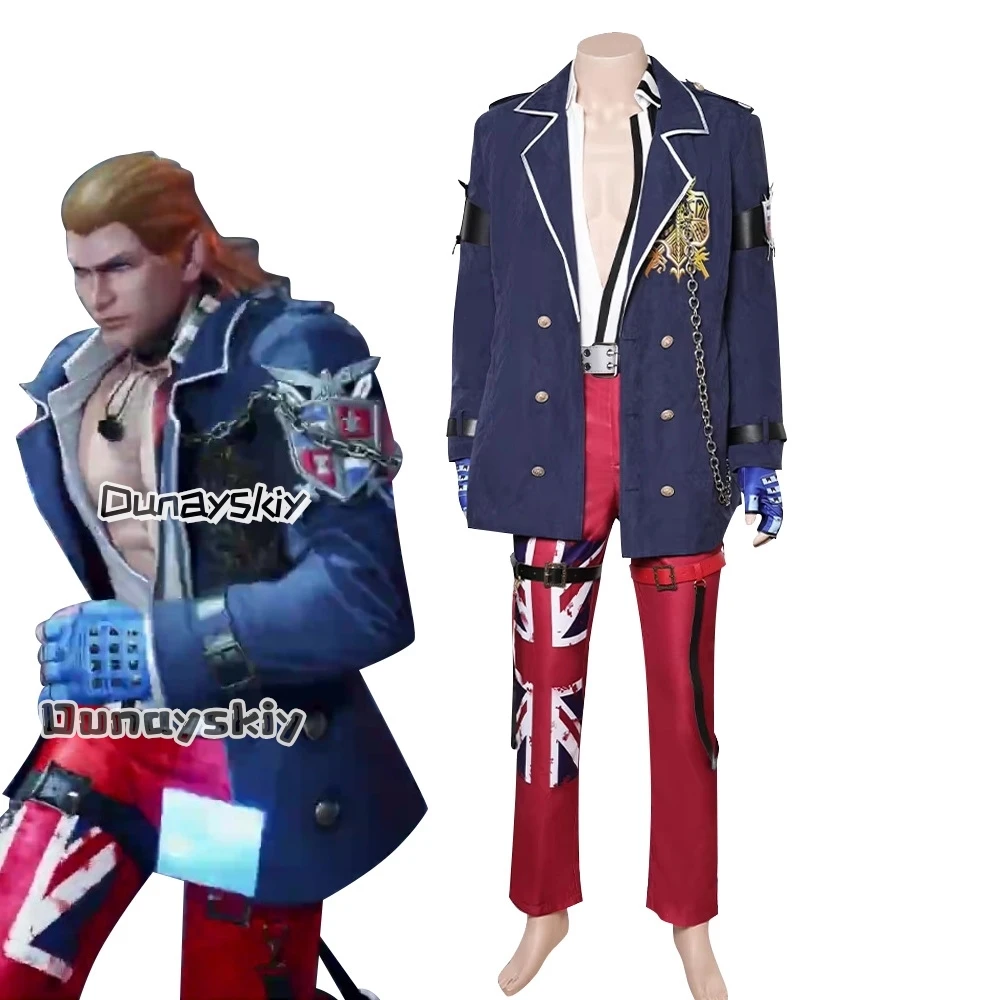 Game Tekken 8 Steve Fox Cosplay Fantasia Costume Disguise For Adult Men Clothes Jacket Pants Uniform Set Halloween Carnival Suit