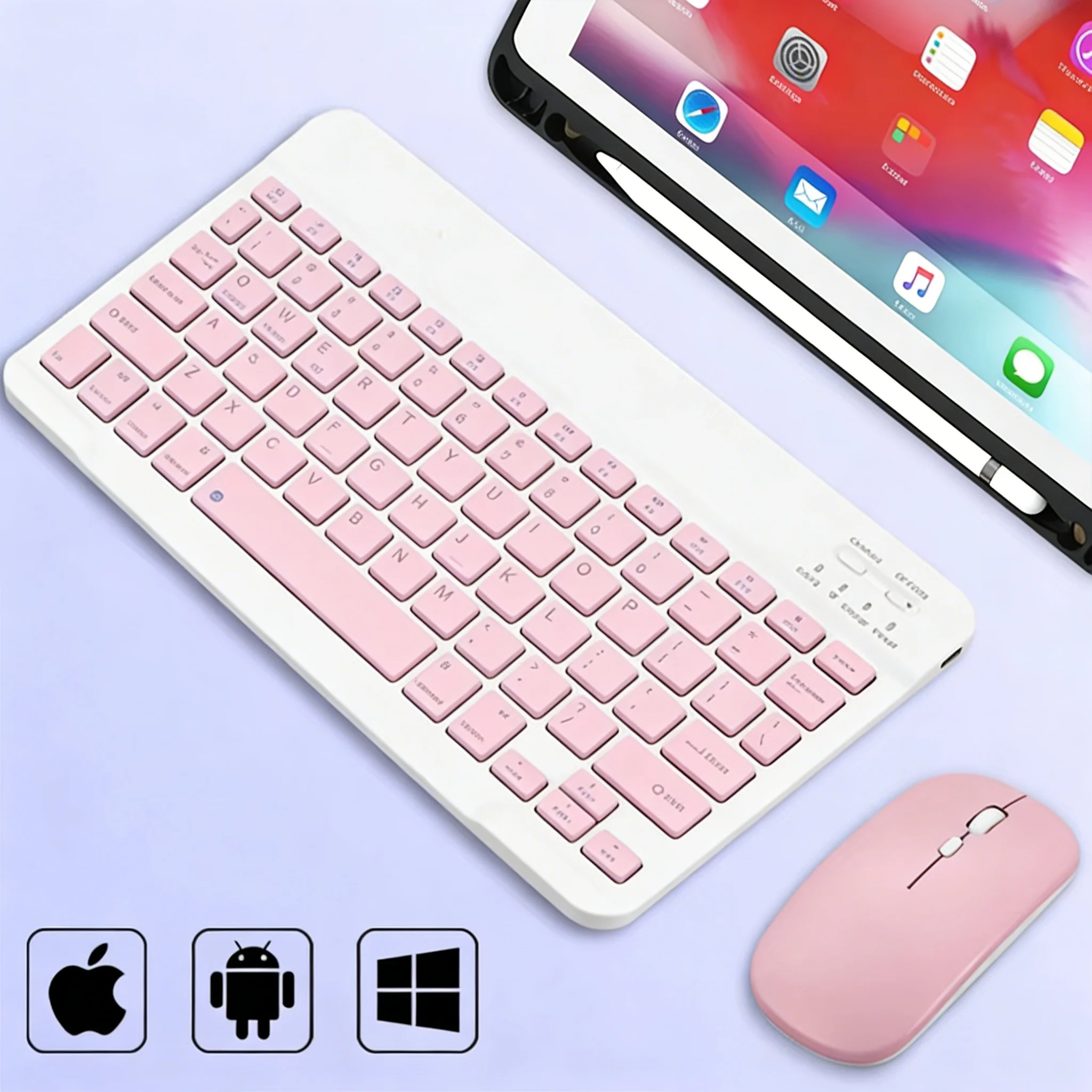

New 10-inch mobile phone pad universal wireless Bluetooth keyboard mouse mute control keyboard convenient mini mouse keyboard