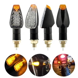 Universal 14 LED Turn Signal Lights 12V Motorcycle Flashing Turn Signal Lamp Rear Indicator Tail Light for Honda BMW Yamaha