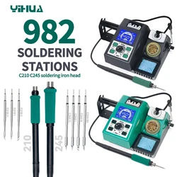 YIHUA 982 Intelligent Digital Display Soldering Station T210/T245 Handle Compatible with C210 C245 Soldering Tip Welding Tool