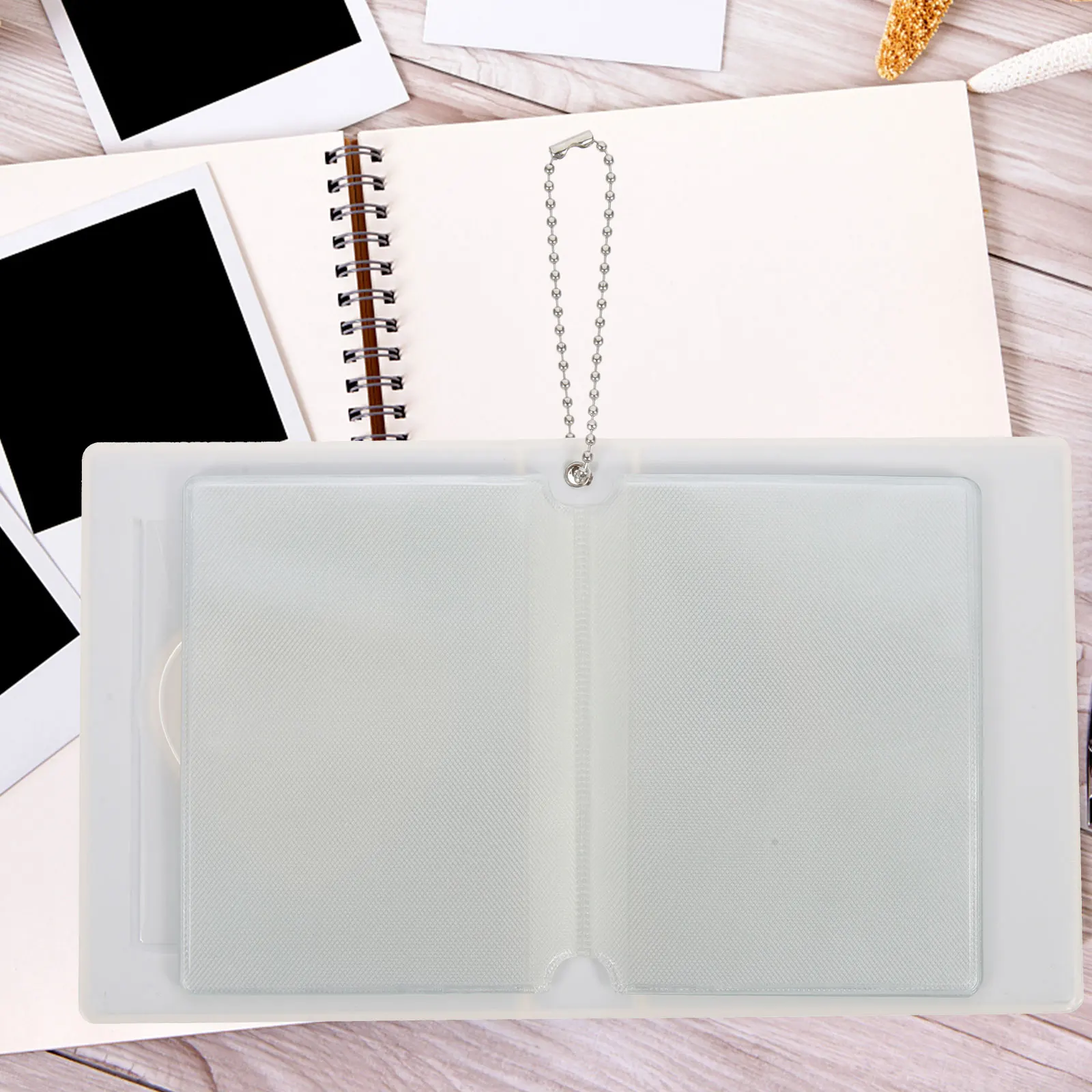 

Small Photo Album Heart Pendant Transparent Pockets Portable Graduation Gift Lightweight Picture Holder Scrapbook For