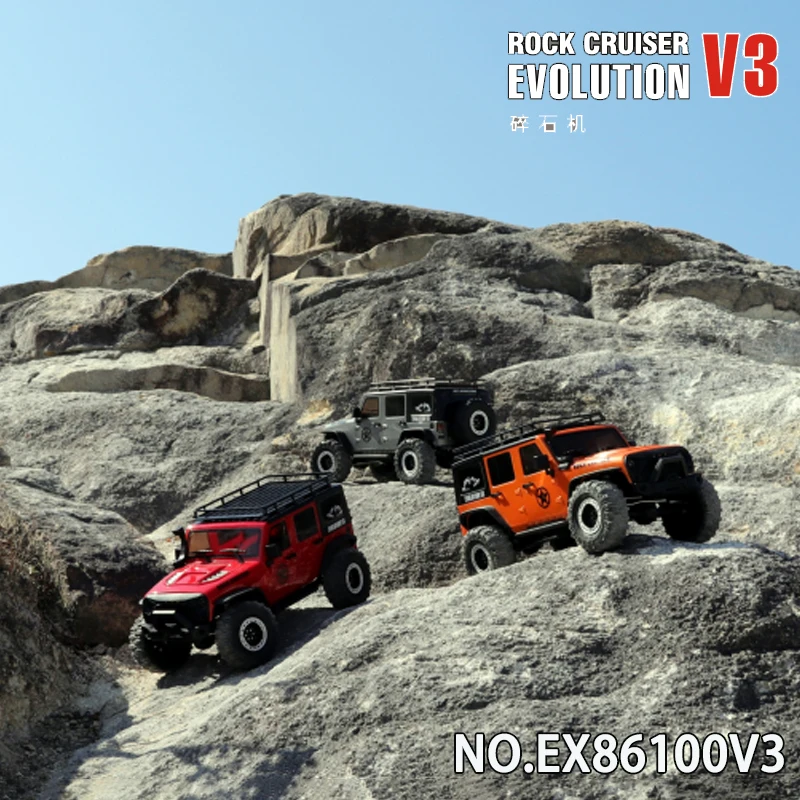 RGT Ex86100 V3 1:10 Rc Car ROCK CRUISER EVOLUTION 4WD Jeep Wrangler Simulation Off Road Car with Waterproof ESC Adult Toys Gift
