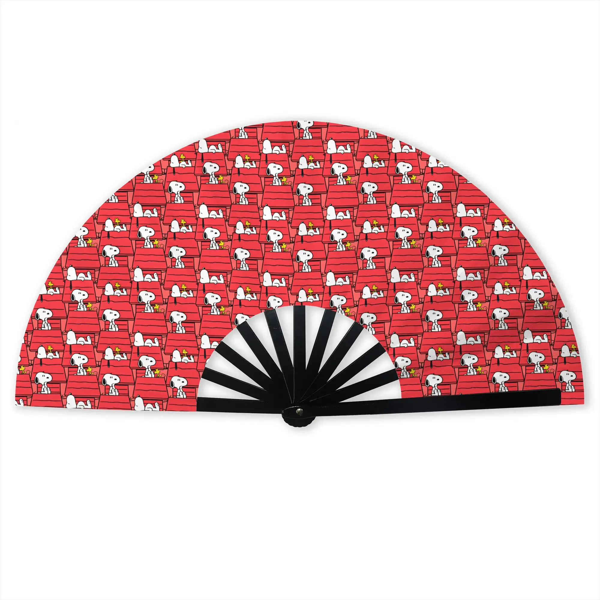 Peanuts Snoopy and Woodstock Red Doghouse Hand Fan Promotional Gift Event Souvenir  Durable Folding Fans Creative Bulk Pack Fan