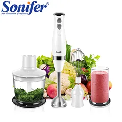 Stainless Steel Hand Blender 3 In 1 Immersion Electric Food Mixer With Bowl Kitchen Vegetable Meat Grinder Chopper Whisk Sonifer