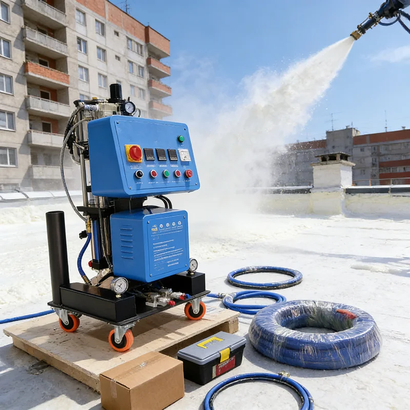 

High Pressure Polyurethane Foam Spray Equipment with Heated Hose Kit for Roof Insulation and Sealing