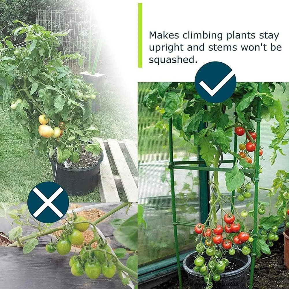 Tomaten käfig, bis zu 51 Zoll Pflanzen pfähle Gemüse gitter für Garten kletter pflanzen Gemüse blumen – Detail 6