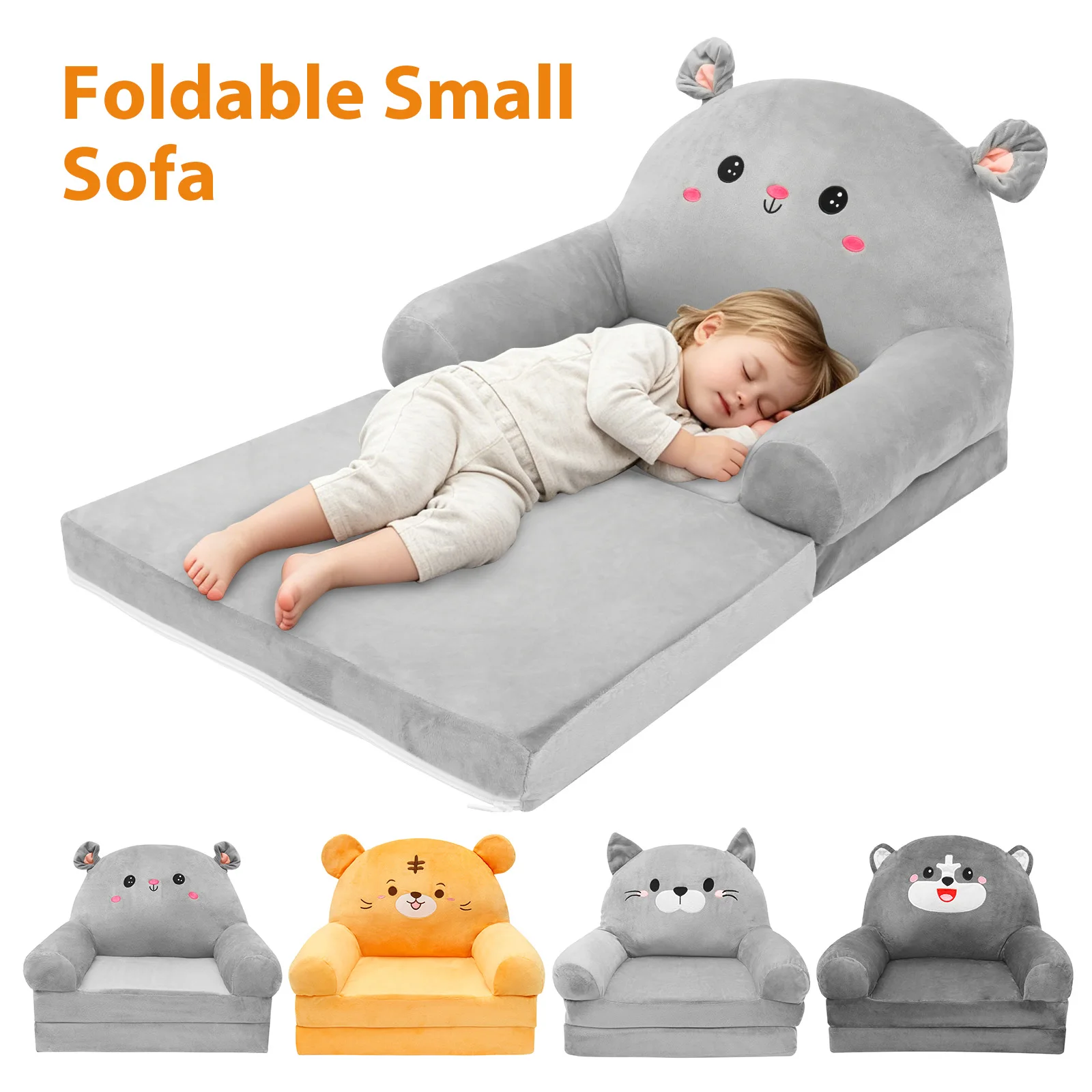 Foldable Kids Sofa Baby Seat Chair Foam Filled Toddler Sleeping Couch Reading Armchair for Reading Relaxing Nursery Bedroom