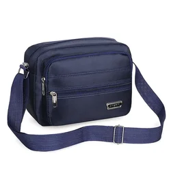 Women Men Bag Waterproof Oxford Cloth Shoulder Square Bag Multi Space Messenger Crossbody Bags Purse