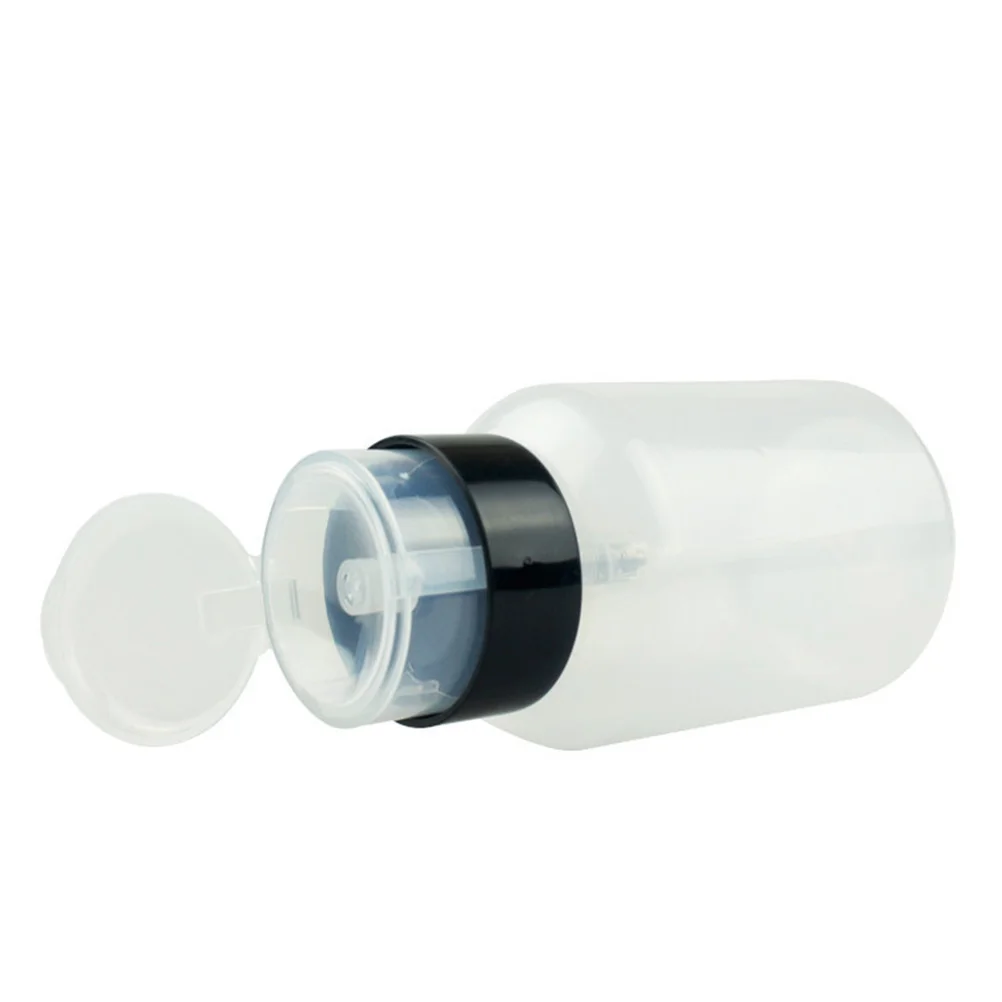 210ml 잠금식 네일 리무버 병 프레스 펌프 디스펜서 메이크업 리무버 토너 소분용 휴대용 위생 디자인