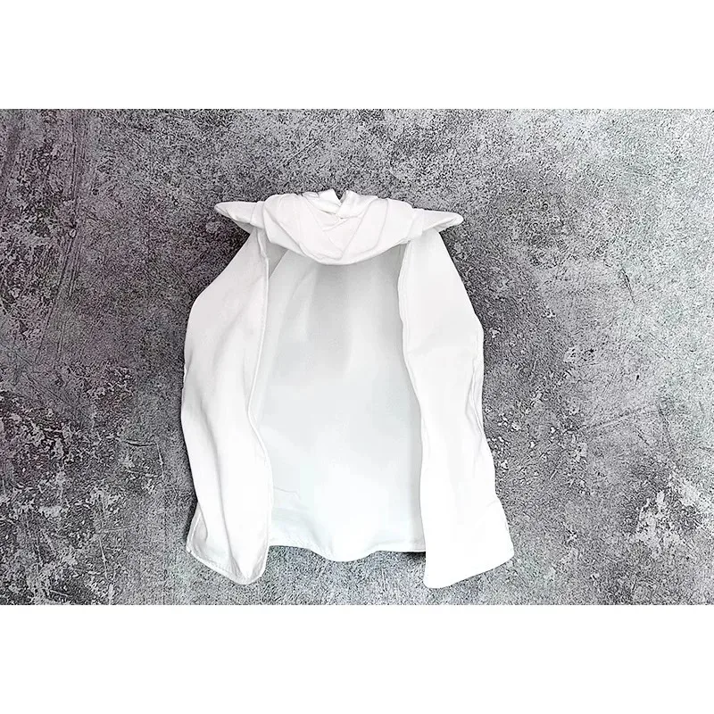 Capa branca em escala 1/12 com fio de ferro, fantasias de personagens de anime para figuras de ação Shf de 6 ", corpo diy