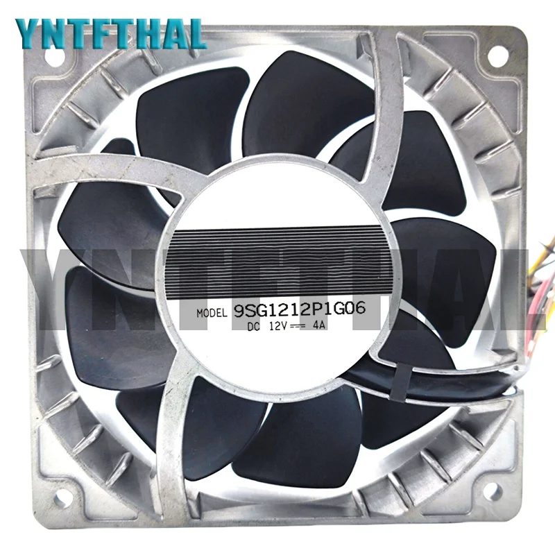 Ventilador de alto volume de ar trabalhando, quatro linhas, 12cm, DC 12V, 4A, 12038, 9SG1212P1G06, Novo