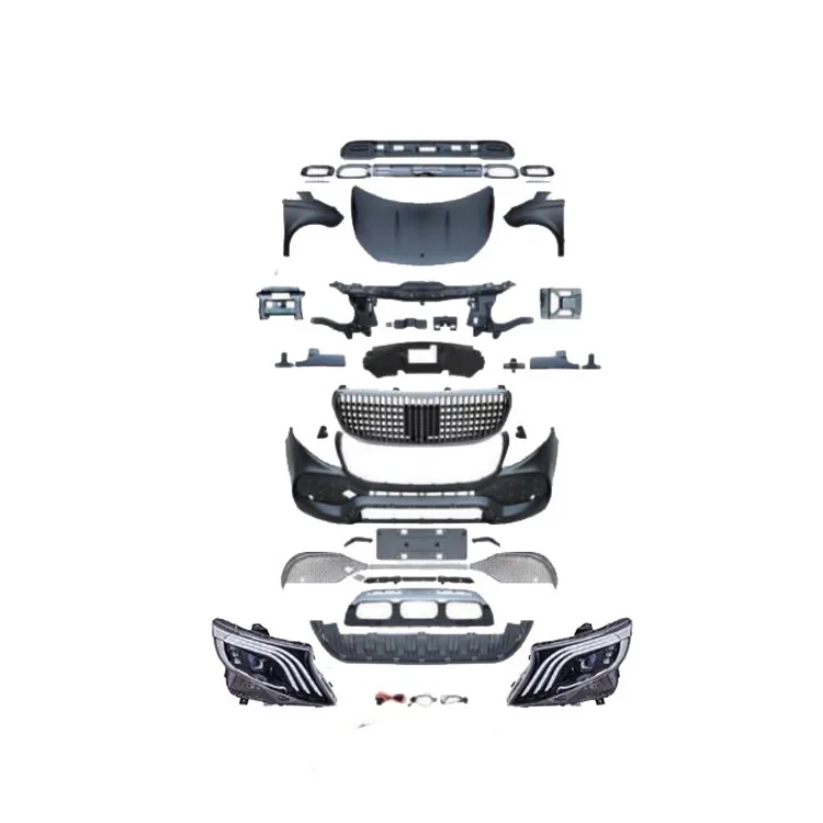 

Damei W639 Viano Upgrade W447 Vito GLS Style Bodykit Бампер Задний диффузор Крыло Фара Решетка Капот Комплект кузова для Mercedes 2003