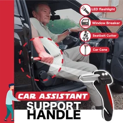 Universal Automotive Four in One Armrest Safety Hammer Auxiliary Handle Auxiliary Hammer Rod Night Lighting Multi functional