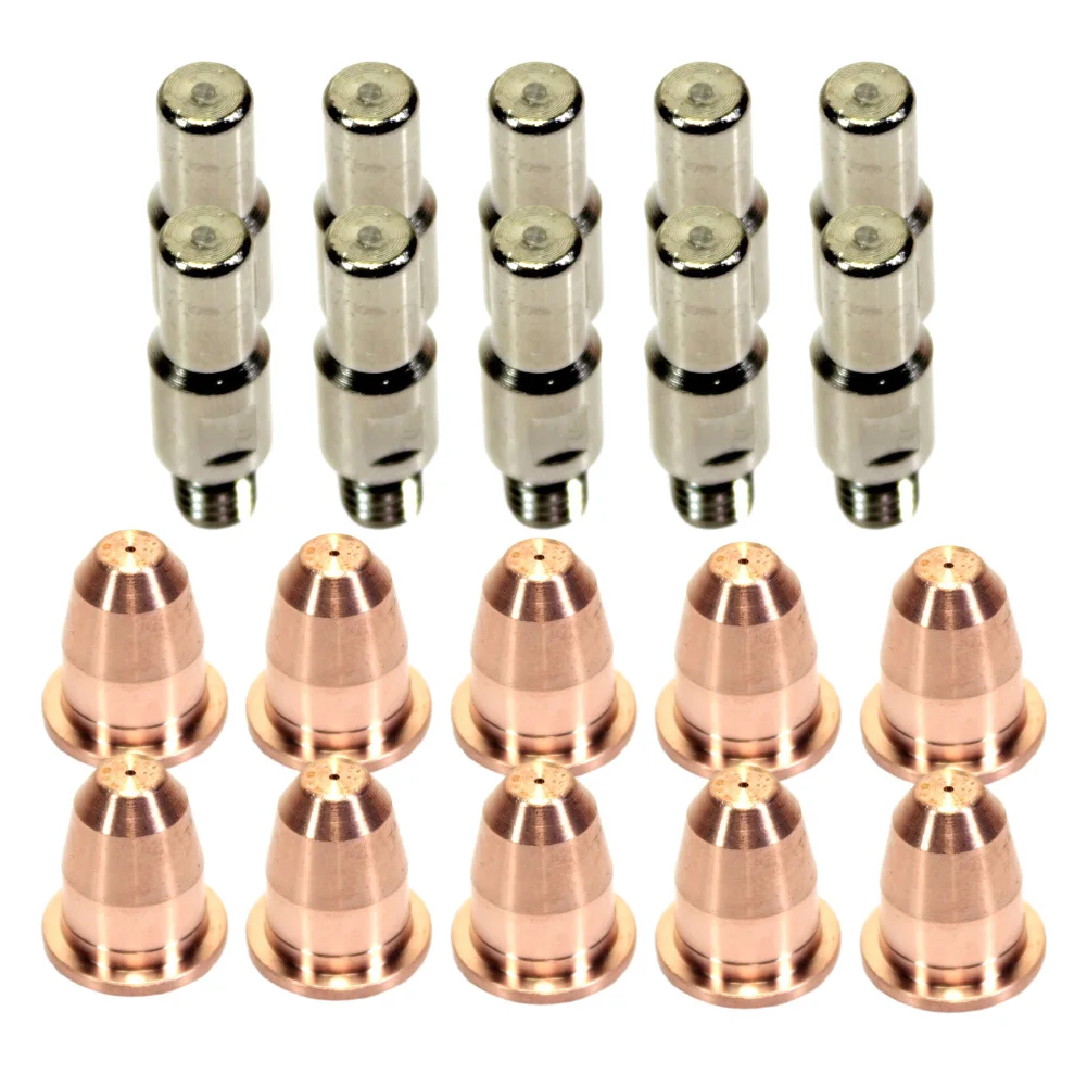 

20pcs 48325 WSP-08001 Plasma Torch Electrode 48326 WSP-08002 Nozzle 0.8mm Tips Kit For Soldering Plasma Cutter Tools Parts