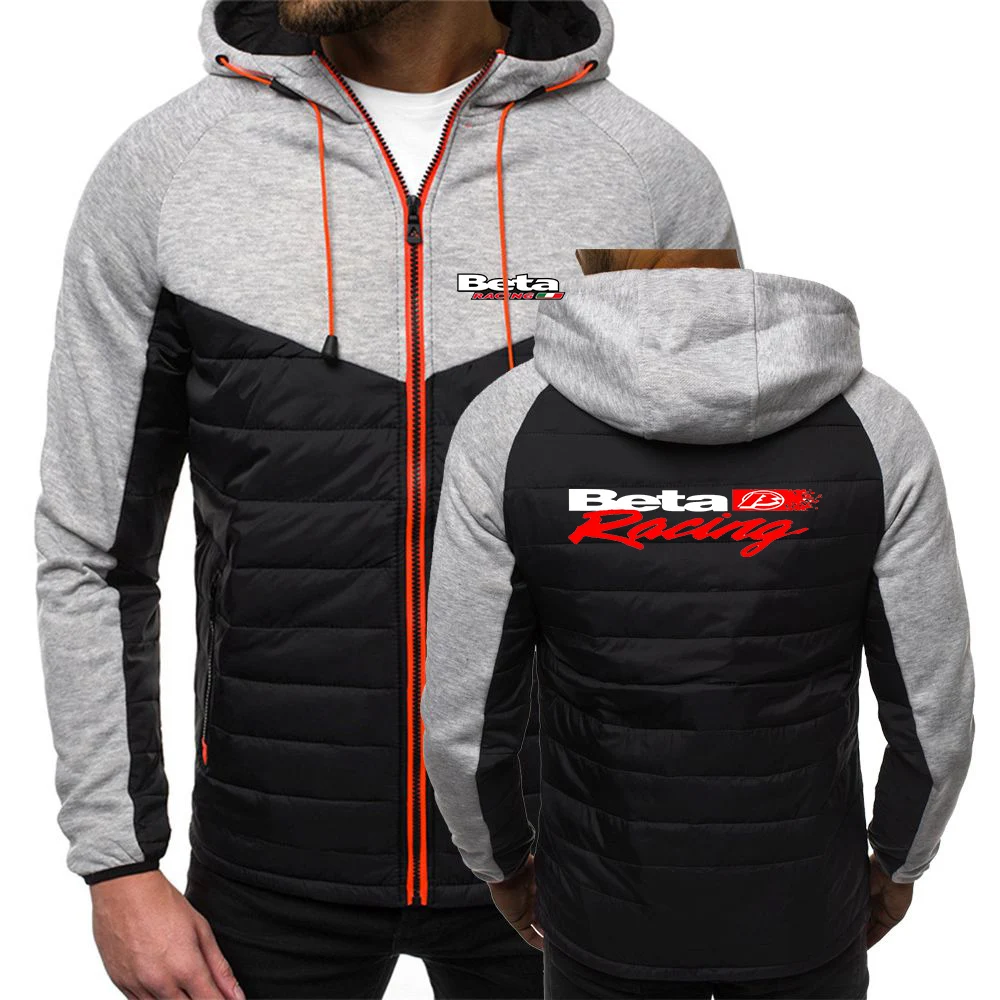 Beta Racing Motocross Moto 2023 Piumini imbottiti ispessiti di alta qualità da uomo Cerniera tenere al caldo Cappotti con cappuccio Streetwear