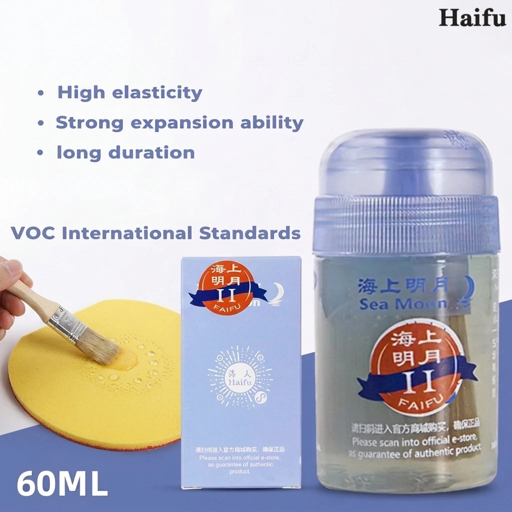 Haifu Sea Moon Ⅱ Booster de Performance pour Tennis de Table Sea Moon 2 Huile de Liaison Soluble pour Ping-Pong VOC Tune 120ml Colle de Tennis de Table