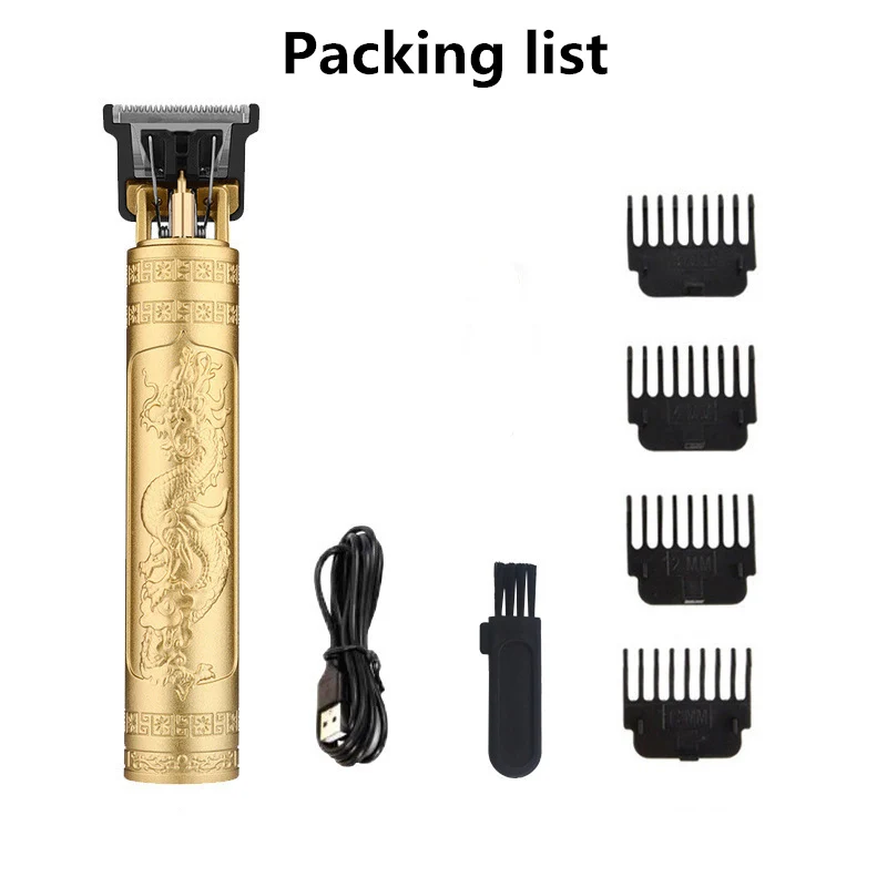 رائجة البيع خمر T9 الكهربائية اللاسلكي آلة قطع الشعر المهنية الشعر الحلاق المتقلب للرجال المقص ماكينة حلاقة اللحية أخف وزنا