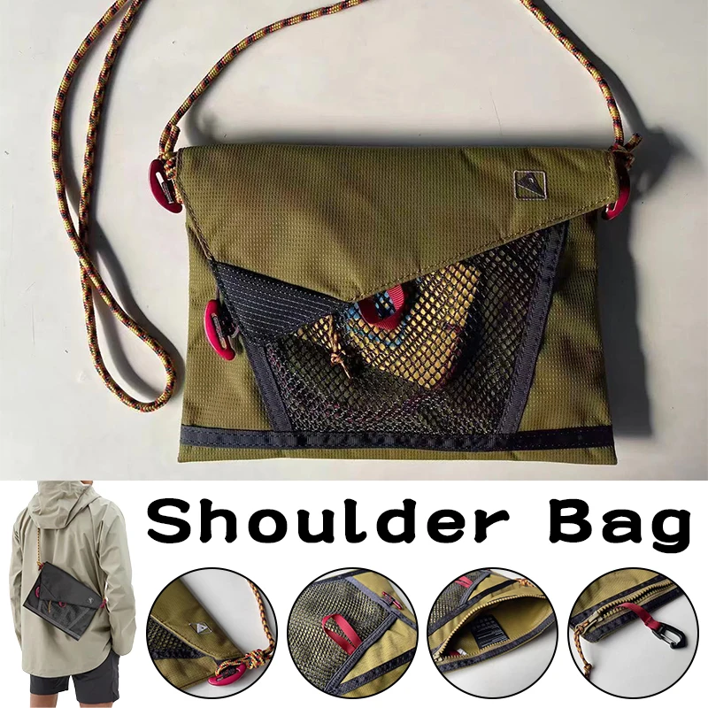 

Сверхлегкая унисекс сумка через плечо, полая сетка контрастного цвета, мужская дорожная сумка для верховой езды, женская водонепроницаемая сумка на ремне