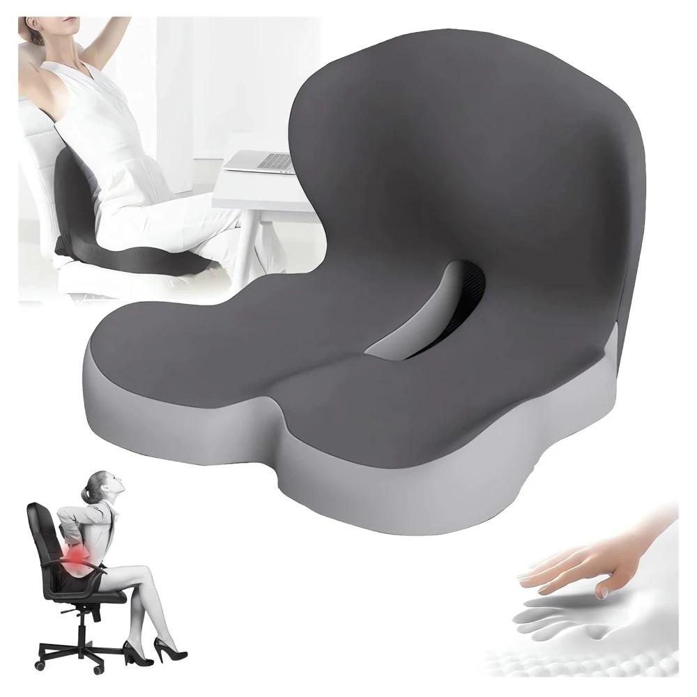 

Подушка сиденья из пены с эффектом памяти для офисных стульев и водителей грузовиков, эргономичная подушка сиденья для облегчения боли в спине, копчиках и и ишиаса