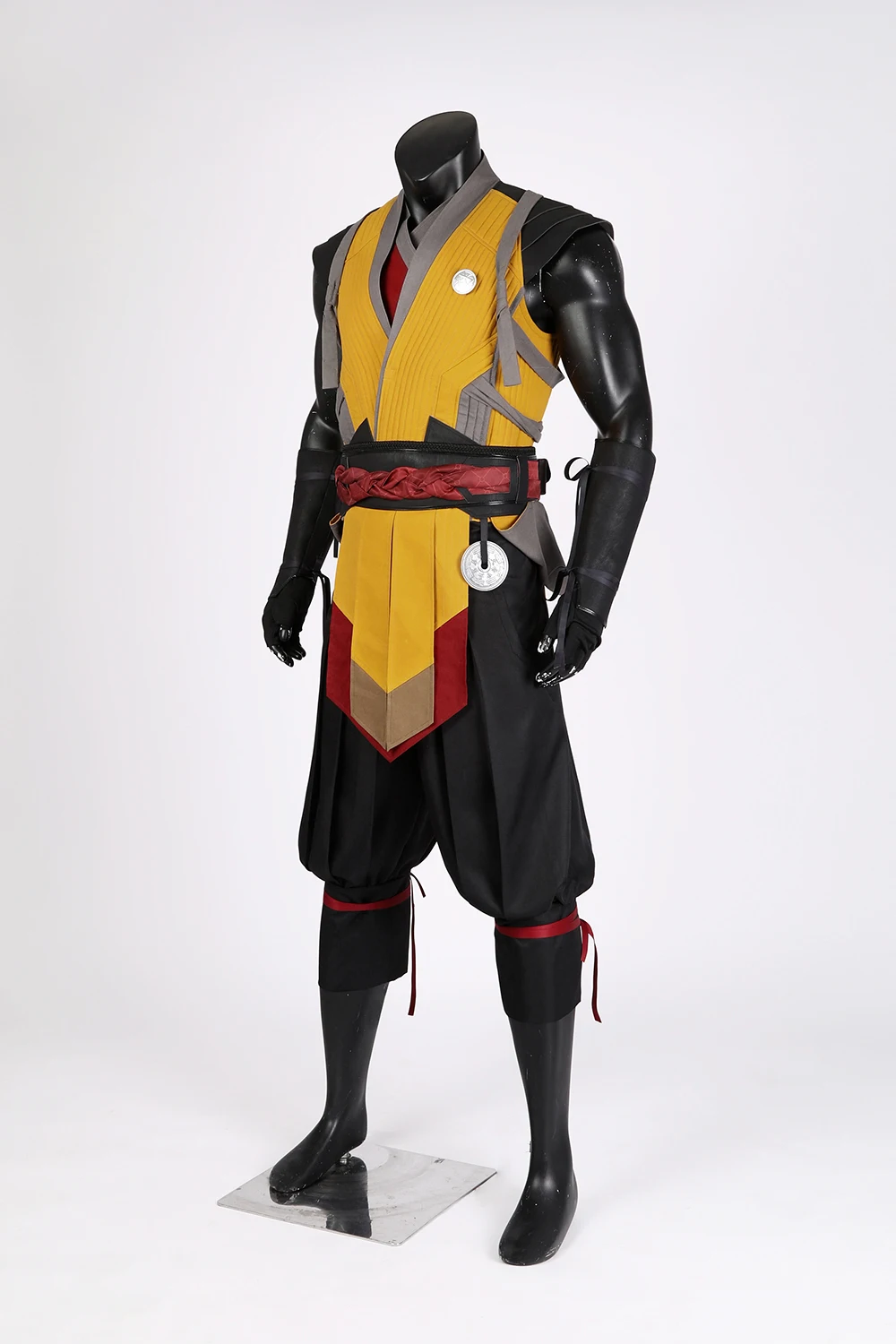 Mortal Kombat 1 Scorpion Cosplay Costume Top Pants Mask Shoes Full Set For Adult Men Halloween Party Clothes Game Role Play Suit - Image 3