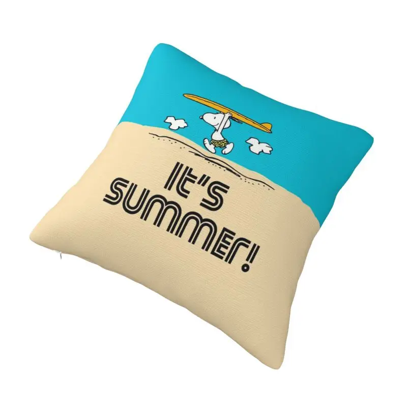 Custom S-Snoopys Cartoon Anime Pillow Case 45x45cm Luxury Cushion Cover Square Pillowcase