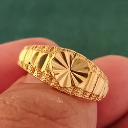 24K Ethiopian Dubai Gold Color Rings for Women Middle East African Golden Ring Jewelry, Middle East Wedding Gifts