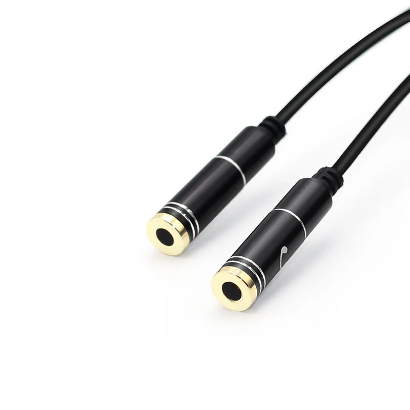 ‌3.5mm Audio Splitter Cable - Metal 1 to 2 Microphone Adapter for Live Streaming, Karaoke & Phones‌