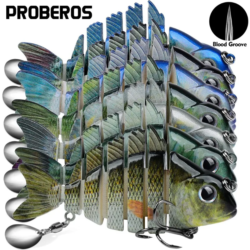

24.6gNewFishing Lures for Bass Trout Multi Jointed Swimbaits Bionic Swimming Lures Flashing Sequins Bait Kit For Bass Trout Pike