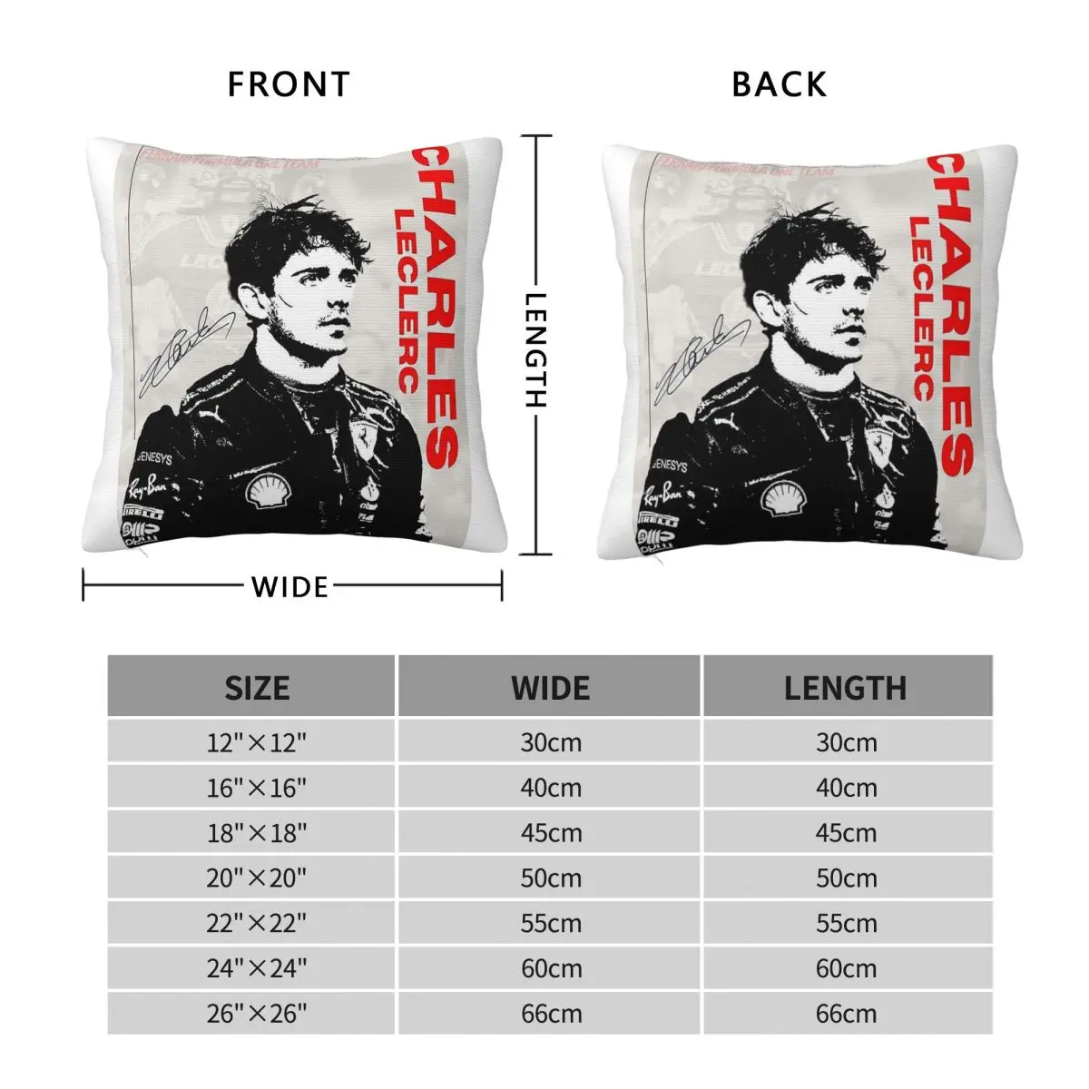 Charles Leclerc Chuck Pillowcase Polyester Linen Velvet Printed Zip Decor Pillow Case Sofa Seater Cushion Case Wholesale
