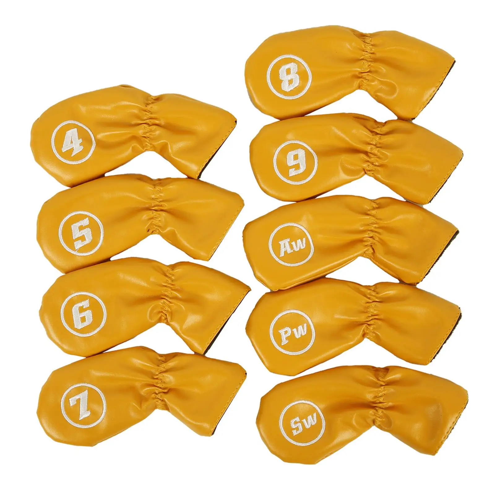 

9x Golf Club Headcovers Golf Training Equipment Golf Wedges Headcovers Golf Iron Covers Set for Player Most Irons Head Beginner