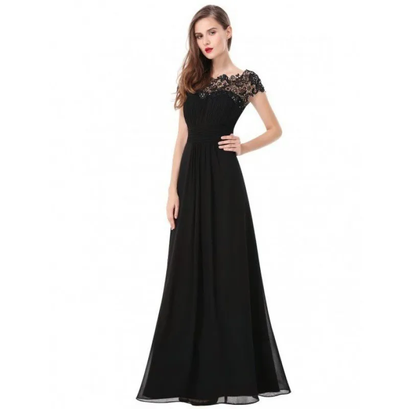 New G232023 Lace Dr Maid of  Evening Gown Women's Faion Spring  Svel awl Long Skirt Polyester Chiffon