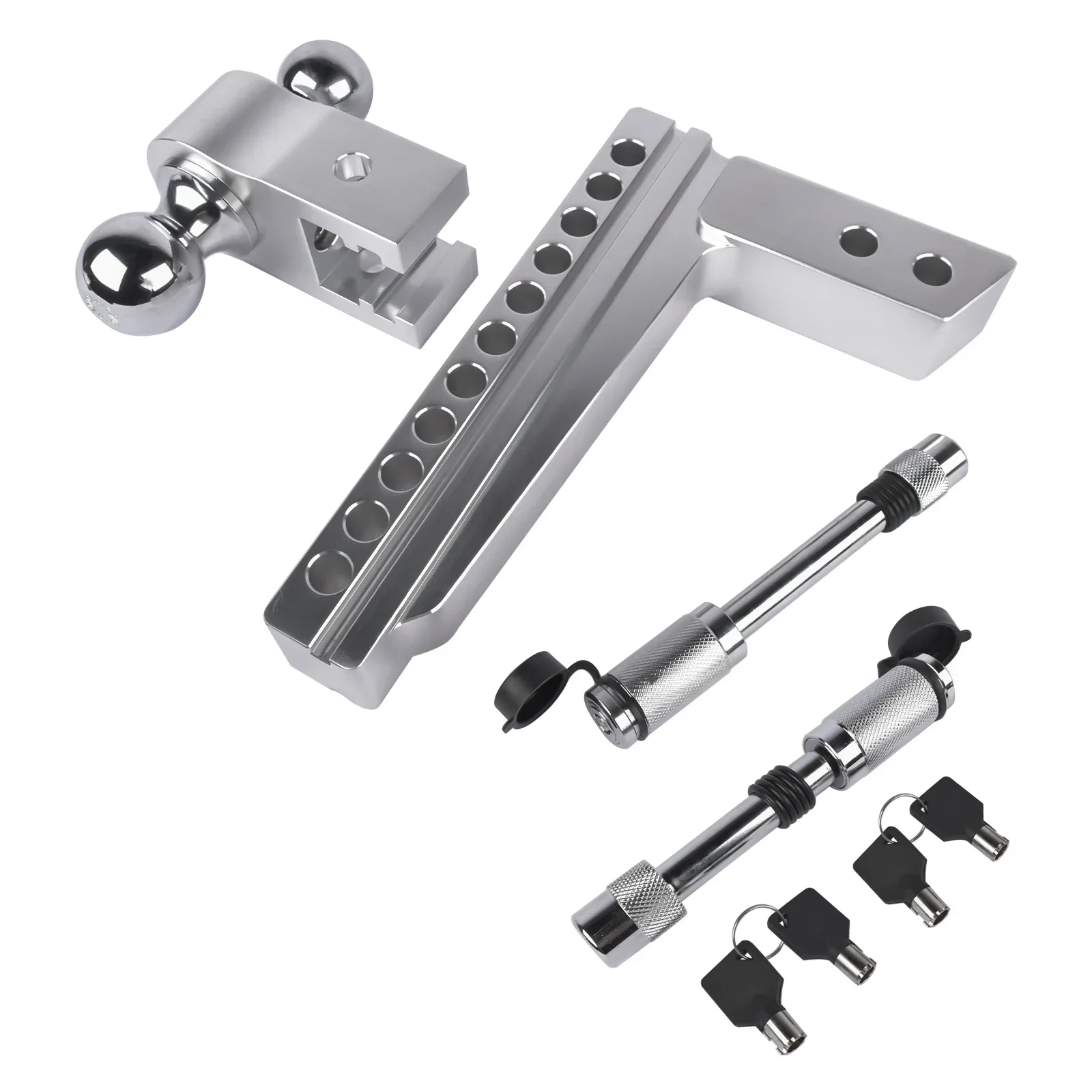 AP03 Aluminum Adjustable Trailer Hitch Ball Mount, Fits 2