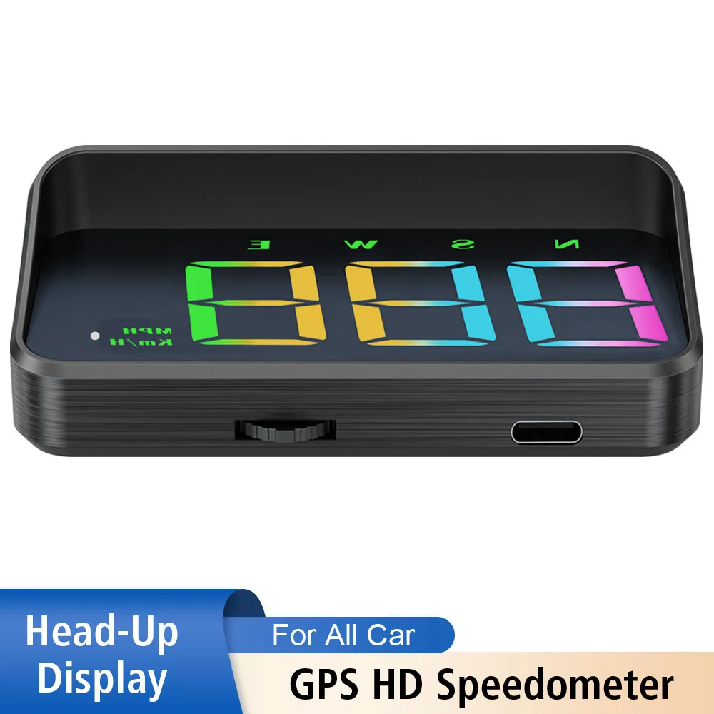 Color Display LCD M2S Windshield Projector 5V USB Meter Speed MPH KMH HUD GPS Beidou Dual Data Car Head-Up Display