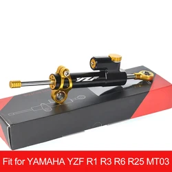 Amortiguador de dirección para motocicleta, Control de seguridad para YAMAHA YZF R1 R3 R6 R25 MT03 MT25 2005-2016 2006 2007 2008 2014 2015