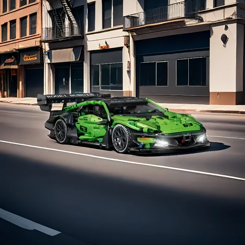 1644-teiliges Technologie-Supercar-Baustein, Stadtgeschwindigkeit, berühmtes Rennwagen-Modell, Montage, Baustein-Set, Spielzeug, Urlaub, Geburt