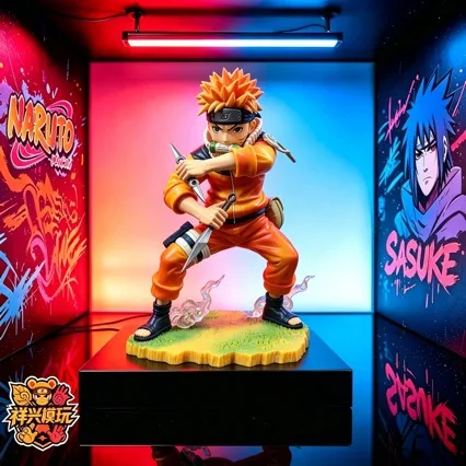 Nuova Statuetta Anime Naruto 2026, Figurina di Uchiha Sasuke da 18,5 cm, Modello da Collezione Kagebunsin No Jyutu in PVC, Ornamento per Camera