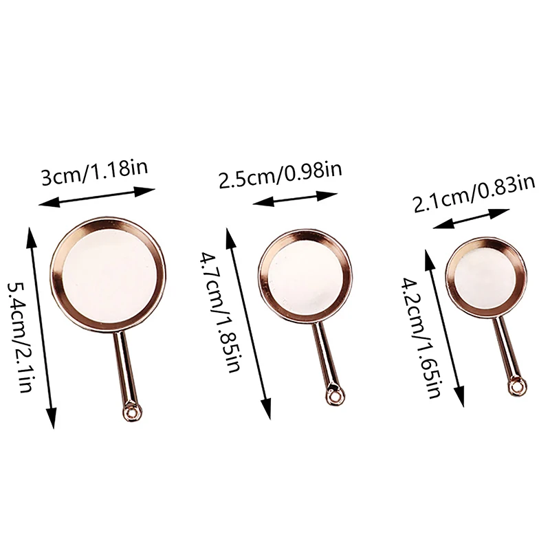 .Hot Sale.1Set 1/12 Dollhouse Miniature Frying Pan Casserole Metal Cookware Kitchen Model Decor Toy Doll House Accessories view 6